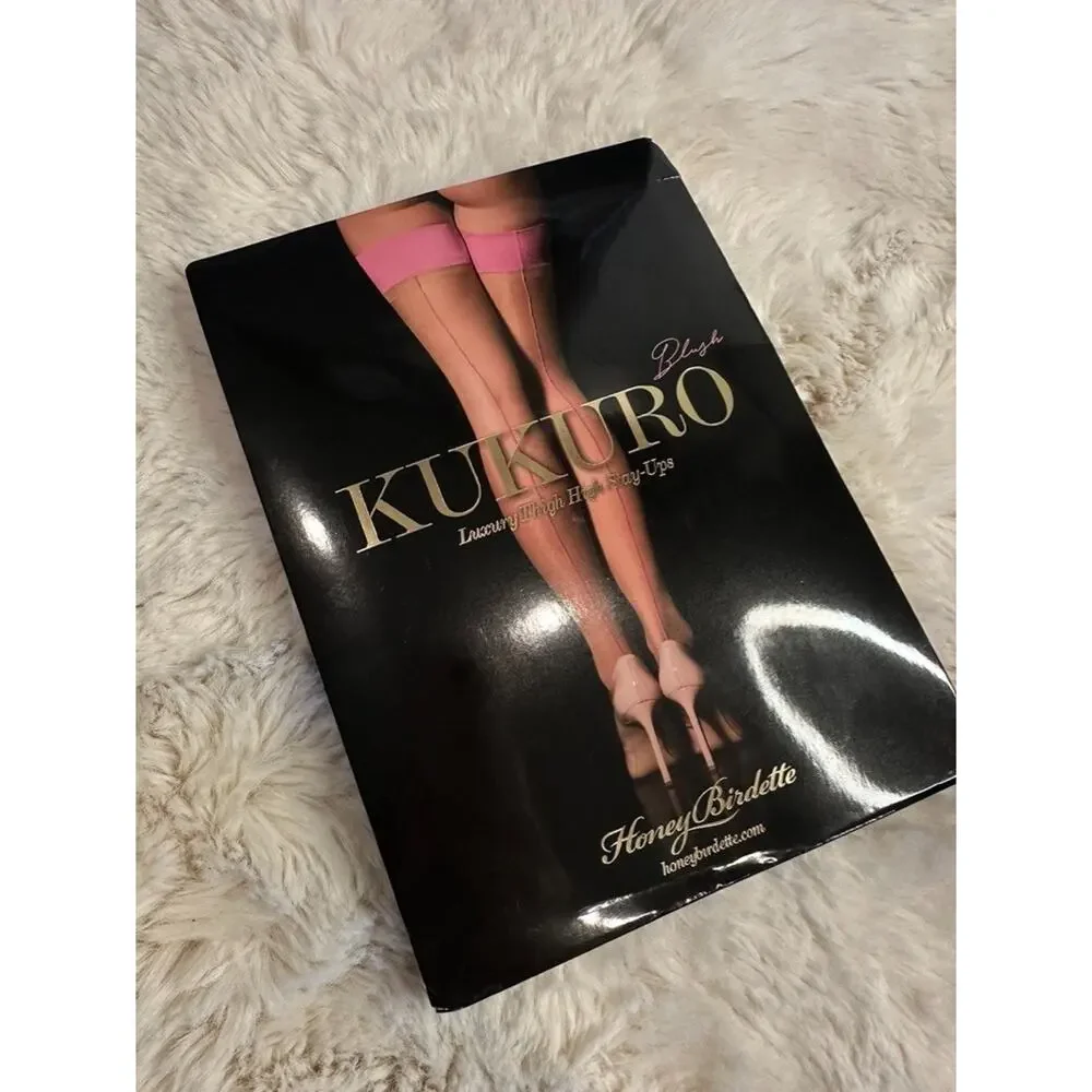 RARE Honey Birdette Stockings KUKURO🩷 Pink Stocking Stay-Ups Large